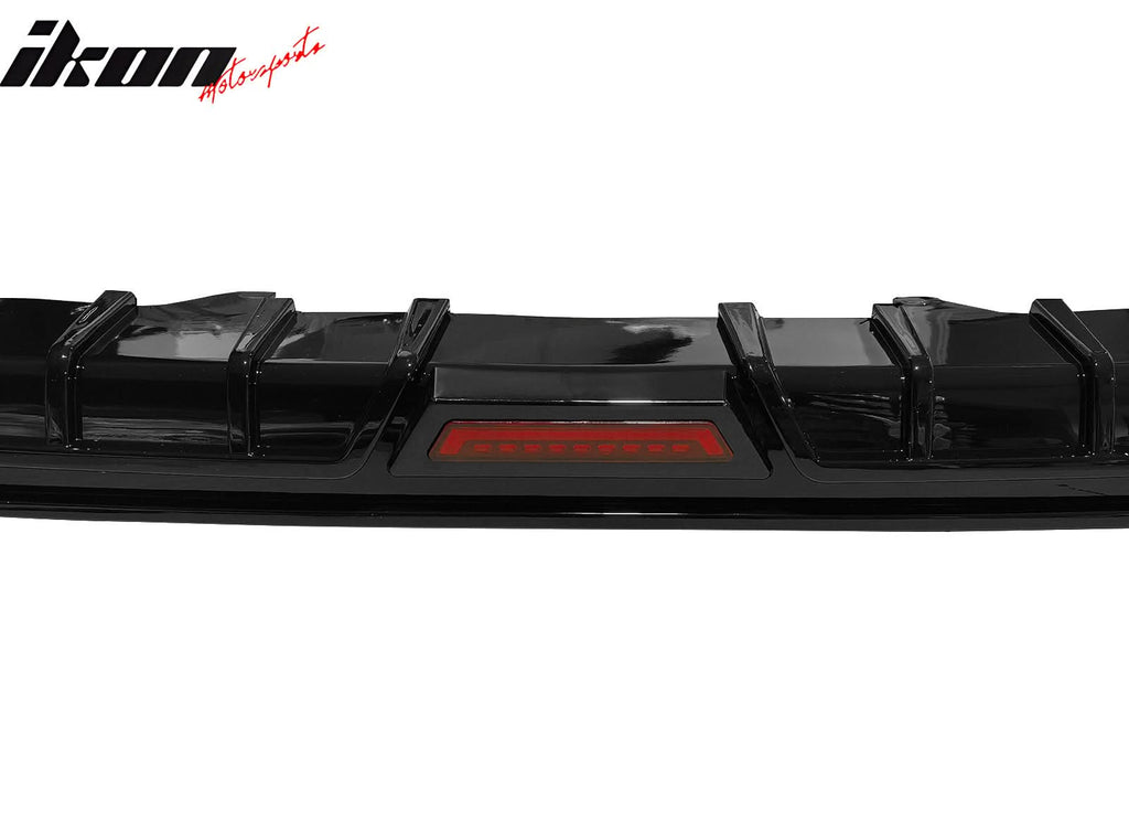 2023-2025 Honda Accord IK Style Gloss Black 3PC Rear Diffuser w/ LED