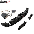 2022-2024 Civic EX/Touring/Si Sedan Gloss Rear Diffuser W/LED+Dual Tip