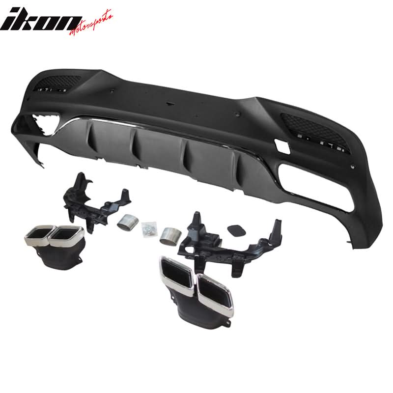 2016-2019 Benz GLE-Class Coupe AMG Style Rear Bumper Lip Diffuser PP
