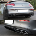 2015-2018 Benz C-Class W205 C63 Coupe AMG Style Rear Diffuser PP
