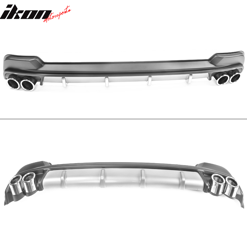 2020-2022 Toyota Corolla L LE XLE Rear Diffuser Silver Lower Trim Tips