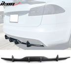 2021-2024 Tesla Model S Gloss Black V Rear Bumper Lip Carbon Fiber