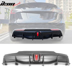 2020-2024 Tesla Model Y Rear Diffuser IKON Style W/ LED PP