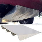 Universal 22"x21" 4 Fins Unpainted Black Rear Bumper Diffuser Aluminum
