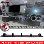 2003-2008 BMW Z4 E85 5 Fins Gloss Black Rear Bumper Diffuser ABS