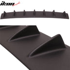 2014-2015 Chevy Camaro V6 7 Fins Matte Black Rear Bumper Diffuser ABS