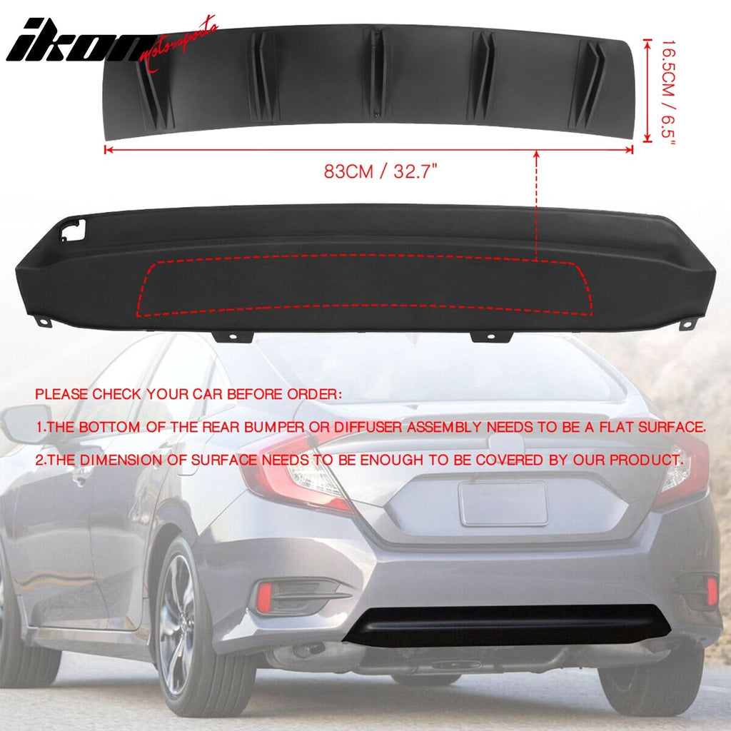 Universal Rear Bumper Diffuser Shark Fin 2PCS Design 33 PP