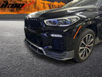 2020-2023 Bmw G06 X6 M Sport Front Bumper Lip Carbon Fiber Print ABS