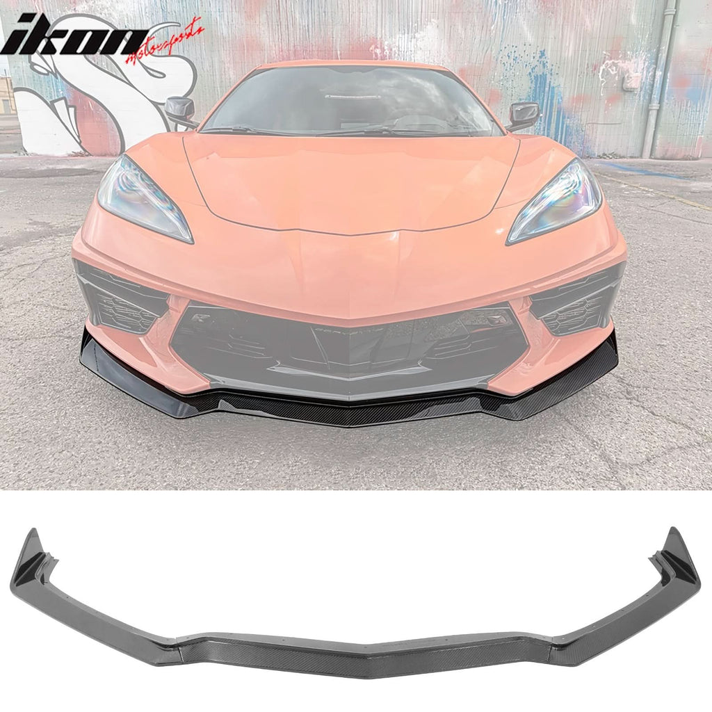 2020-2025 Chevy Corvette C8 5VM Style Front Bumper Lip Carbon Fiber