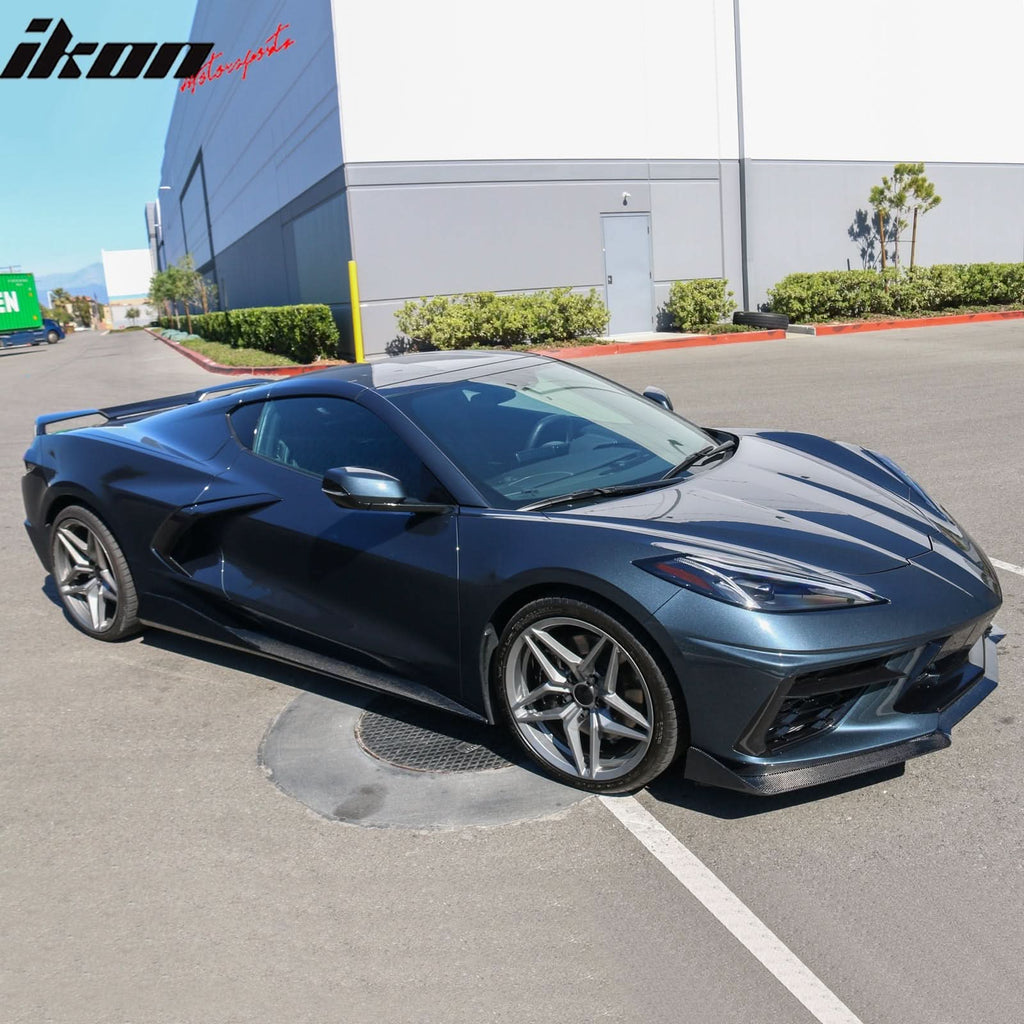 2020-2025 Chevy Corvette C8 5VM Style Front Bumper Lip Carbon Fiber