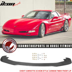 1997-2004 Chevy Corvette C5 IKON Style Front Bumper Lip Carbon Fiber