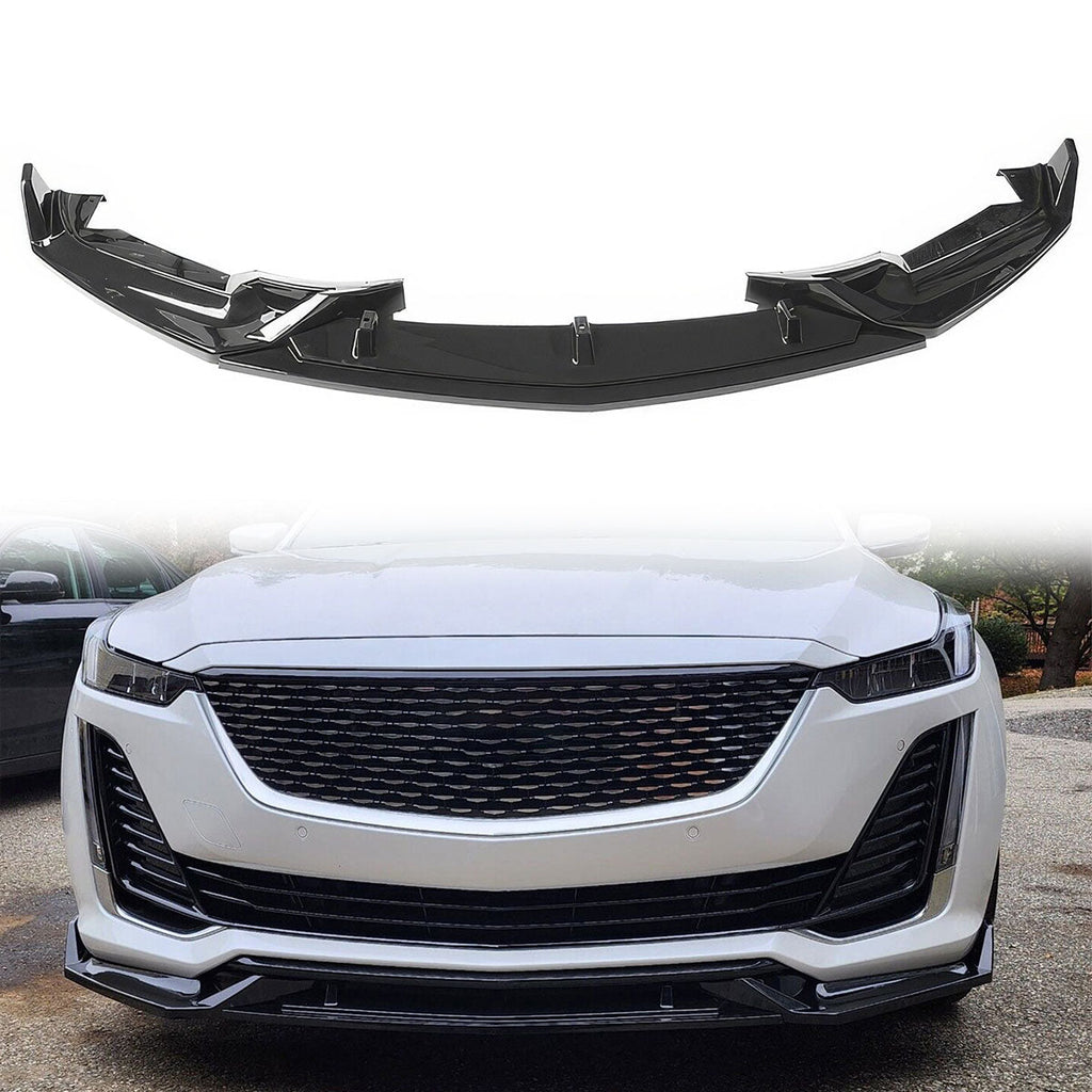 2020-2024 Cadillac CT5 Painted Front Bumper Lip Chin Spoiler 3PC PP