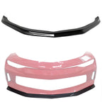 2016-2018 Chevrolet Camaro SLP Style Unpainted Black Front Bumper Lip