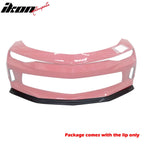 2016-2018 Chevrolet Camaro SLP Style Unpainted Black Front Bumper Lip