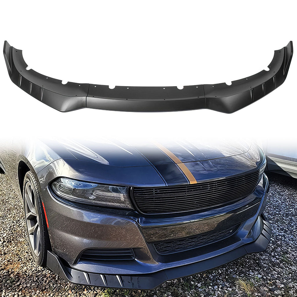 2015-2023 Dodge Charger IKON V3 Style Front Bumper Lip ABS
