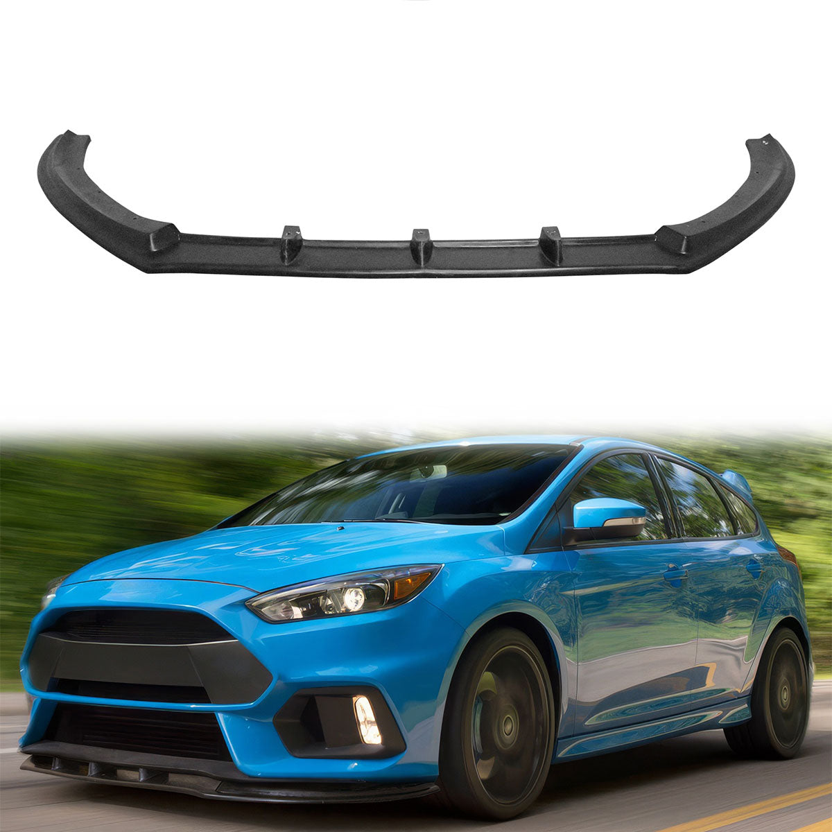 2016-2018 Ford Focus RS Unpainted Black Front Lip SplitterSpoiler PU