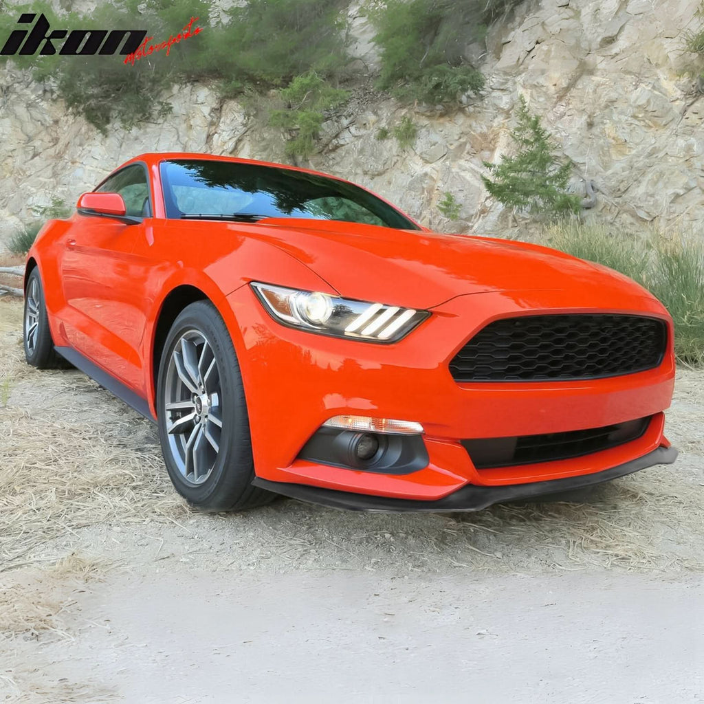 2015-2017 Ford Mustang Shelby GT Style Unpainted Front Lip SplitterPU