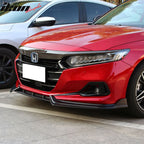 2021-2022 Honda Accord IKON V1 Style Front Bumper Lip Spoiler 3PCS PP