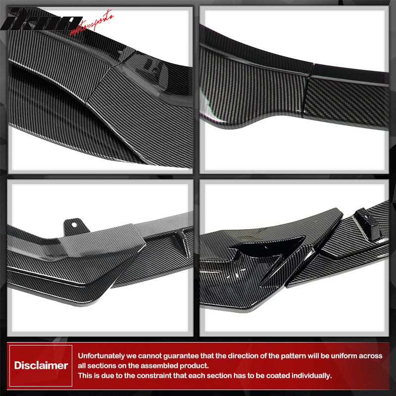 2023-2025 Honda Accord Front Bumper Lip V1 4PC Spoiler Black PP