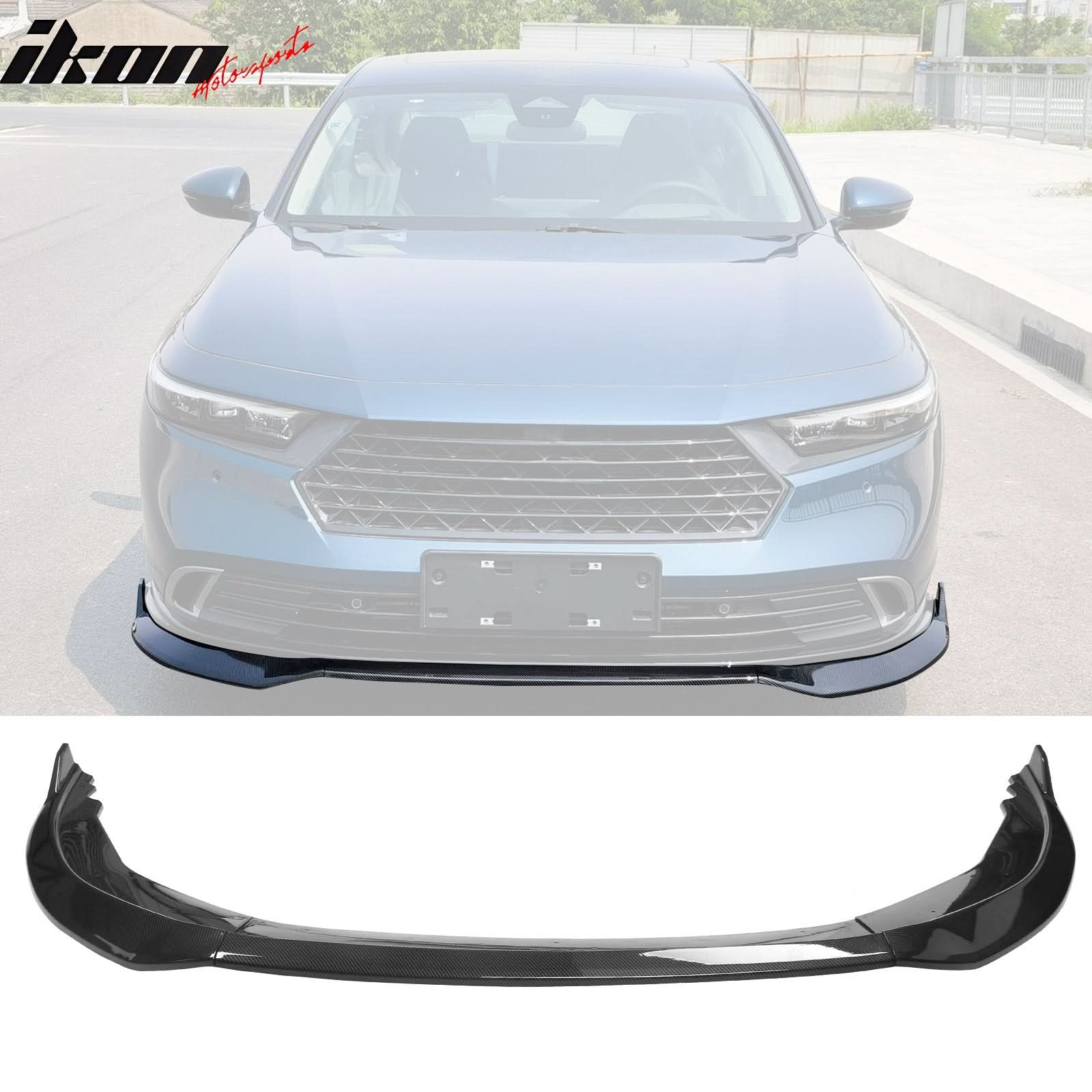 2023-2025 Honda Accord Front Bumper Lip V2 3PC Spoiler Black PP
