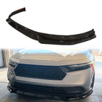 2023-2025 Honda Accord V4 Style 3PCS Front Bumper Lip Gloss Black PP