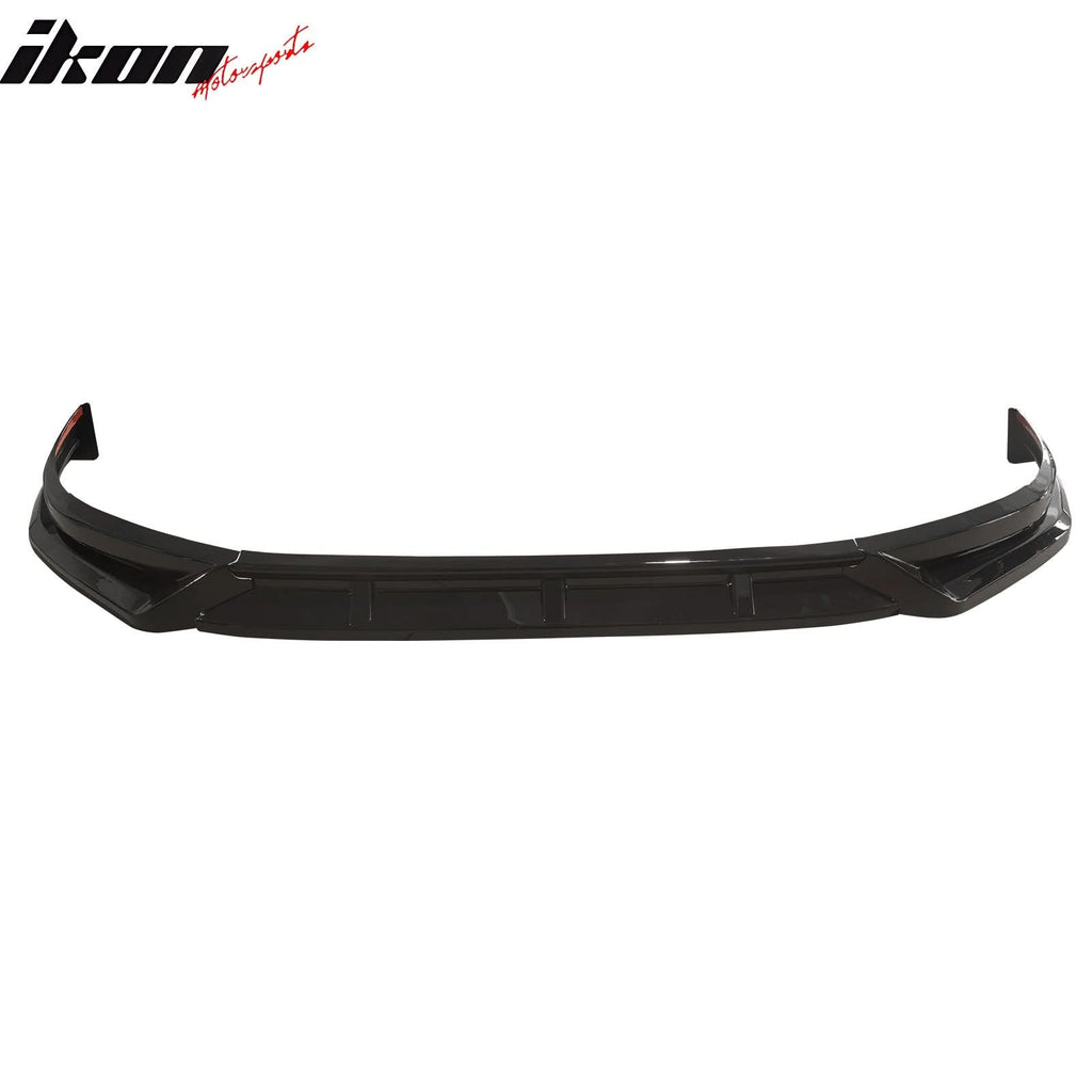 2023-2025 Honda Accord V4 Style 3PCS Front Bumper Lip Gloss Black PP