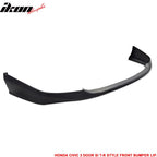 2002-2005 Honda Civic SI 3Dr HB Ep3 T-R Unpainted Front Bumper Lip PU
