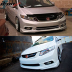 2012 Honda Civic 4Dr Sedan USDM MD Style Front Bumper Lip PU