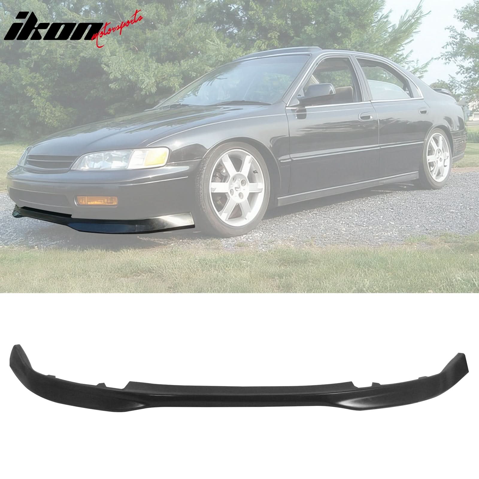 1994-1995 Honda Accord Type R Style Front Bumper Lip Spoiler Black PU