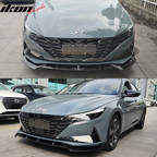 2021-2023 Hyundai Elantra 4DR Sedan Front Bumper Lip Spoiler PP 3PC
