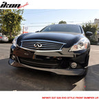 2010-2013 Infiniti G25 G37 4Dr Sedan EVO Front Bumper Lip Spoiler PU