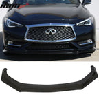 2017-2018 Infiniti Q60 V4 Style Front Bumper Lip - PU