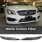 2013-2016 Benz C117 CLA Class Carbon Fiber Front Bumper Lip Aprons