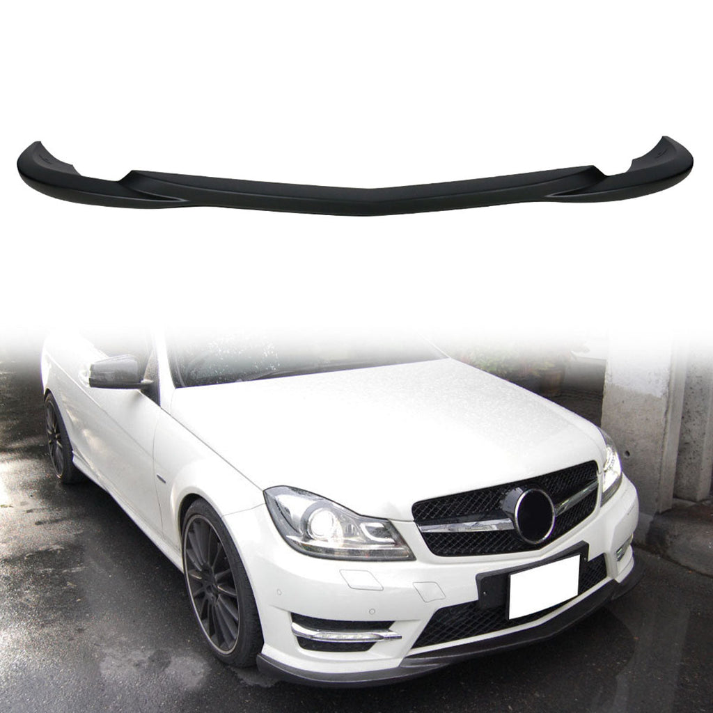 2012-2014 Benz W204 C Class GH Style Matte Black Front Bumper Lip ABS