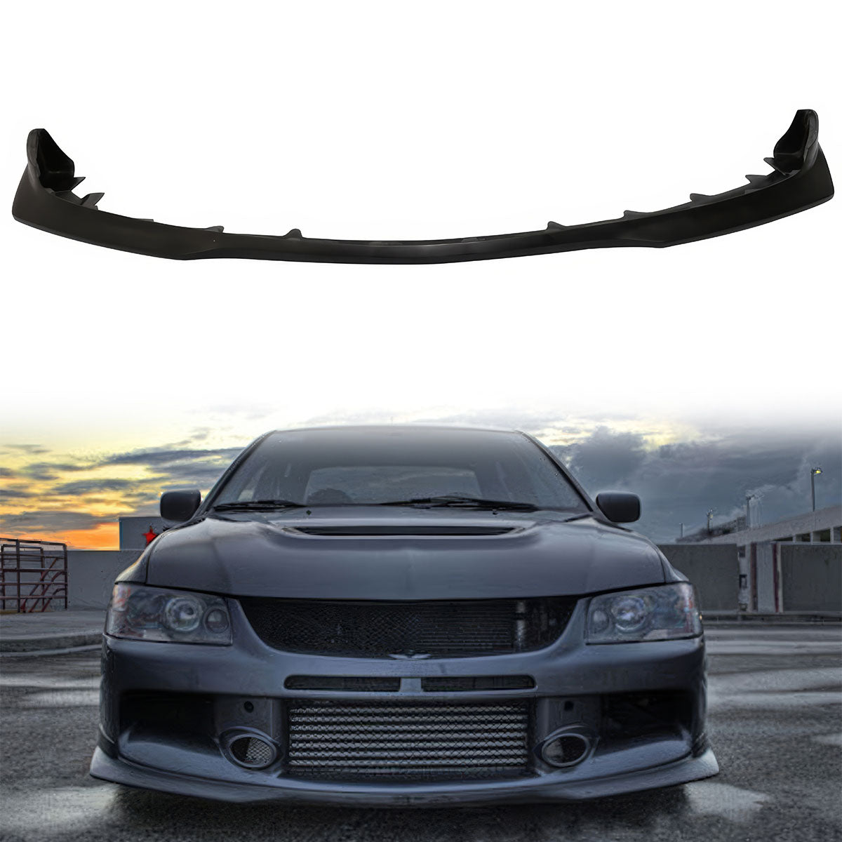 2006-2007 Mitsubishi Lancer Evo 9 IX J Style Front Bumper Lip - PU