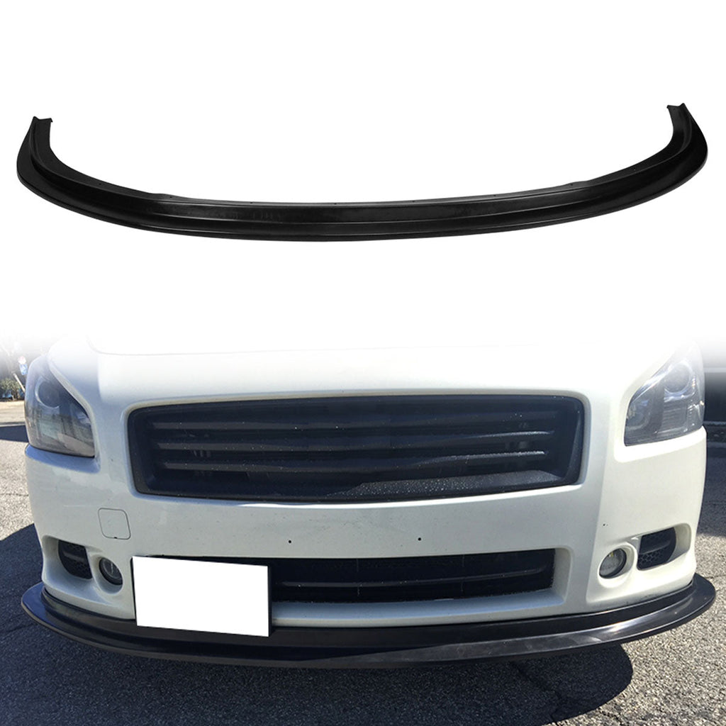 2009-2015 Nissan Maxima MDA Style Unpainted Black Front Bumper Lip PU