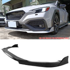 2022-2025 Subaru WRX 5th D Style Matte Black 3PCS Front Bumper Lip ABS