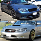 2005-2007 Subaru Legacy STI Style Unpainted Black Front Bumper Lip PU