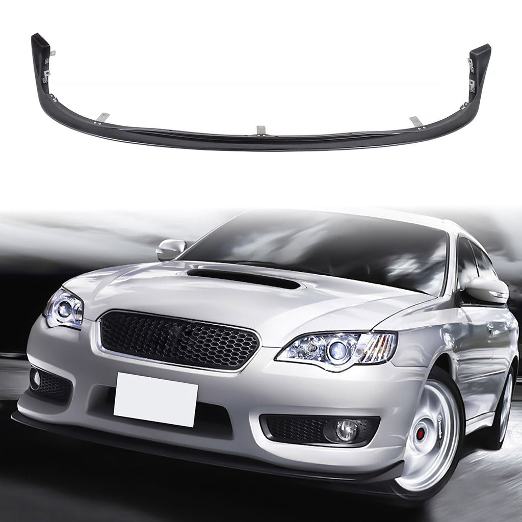 2008-2010 Subaru Legacy (JDM Bumper Only) Black Front Bumper Lip PU