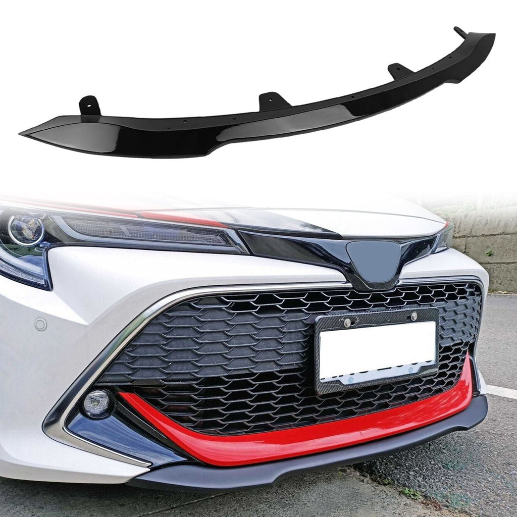 2019-2021 Toyota Corolla Auris 3rd 5-Door Gloss Black Front Bumper Lip