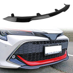 2019-2021 Toyota Corolla Auris 3rd 5-Door Gloss Black Front Bumper Lip