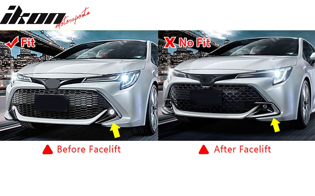 2019-2021 Toyota Corolla Auris 3rd 5-Door Gloss Black Front Bumper Lip