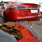 2012-2016 Tesla Model S Front Bumper Lip & OE Trunk Spoiler CF