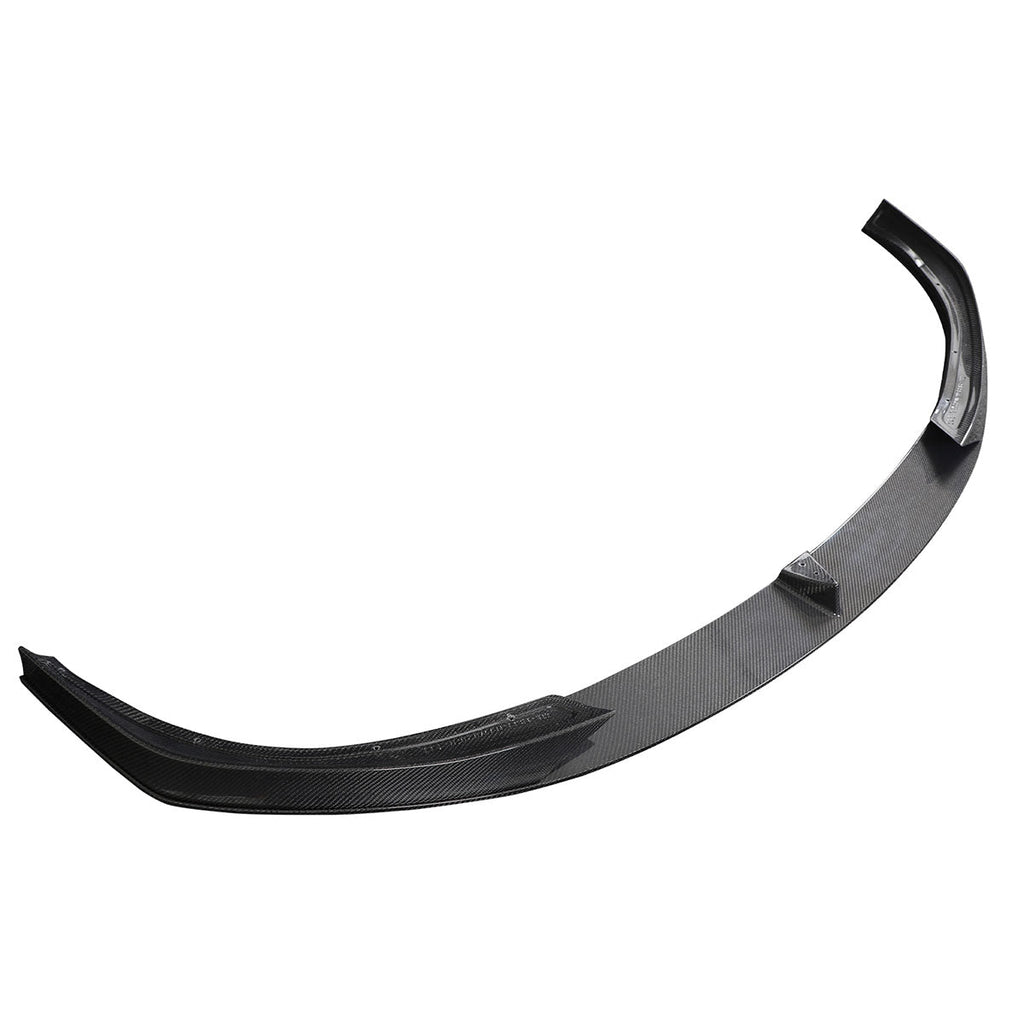 2021-2025 Tesla Model S Gloss Black V Front Bumper Lip Carbon Fiber
