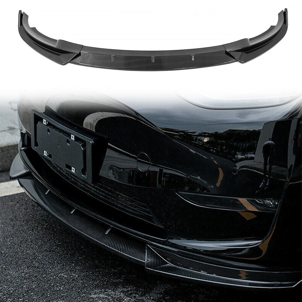 2020-2023 Tesla Y IKON Style Front Bumper Lip PP 3PC