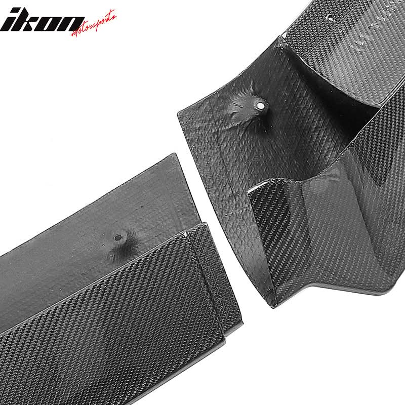 2020-2024 Tesla Y Track Pack Gloss Black Front Bumper Lip Carbon Print