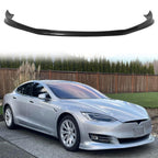 2016-2021 Tesla Model S MDA Style Unpainted Black Front Bumper Lip PU