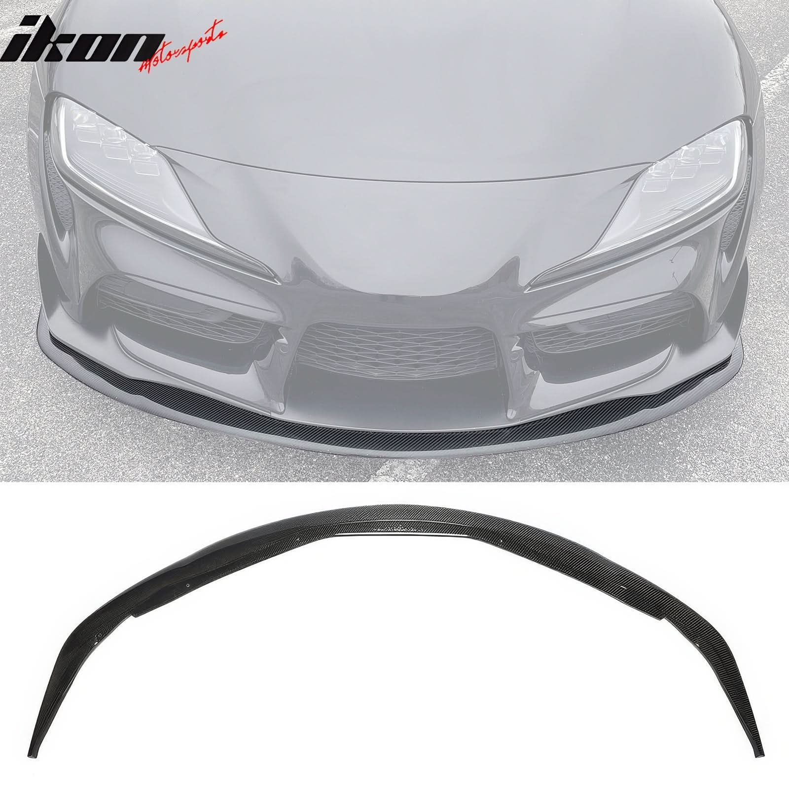 2020-2025 Toyota GR Supra A90 IKON Front Bumper Lip Gloss Carbon Fiber