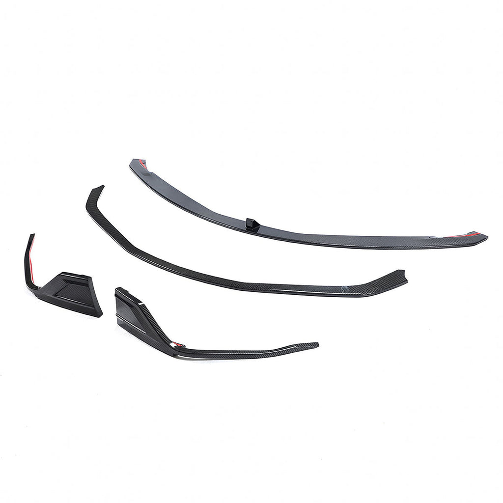 2020-2025 Toyota GR Supra MZ Speed Front Bumper Lip Gloss Carbon Fiber