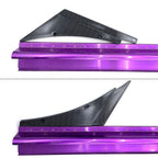 Universal 4PC Carbon Fiber Print Canards PU Front Bumper Lip Splitter